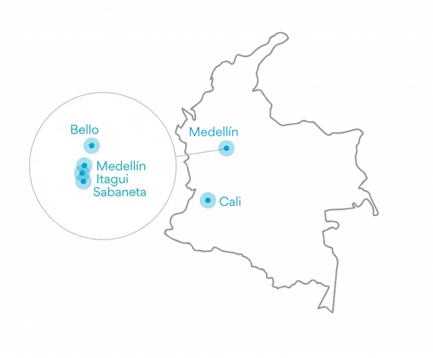 Lokasi proyek - Kolombia