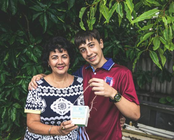 Ruben dan ibunya Anne