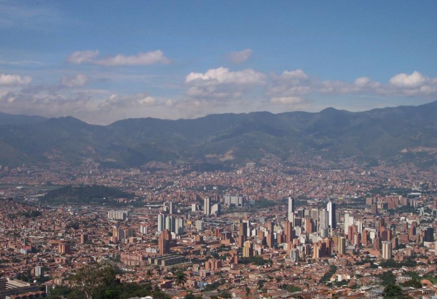 Tampilan atas Medellin Kolombia